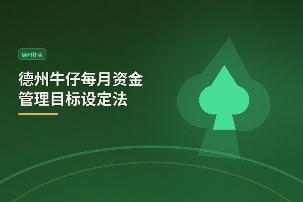 德州牛仔每月资金管理目标设定法：让牌路走得更稳的3个要点