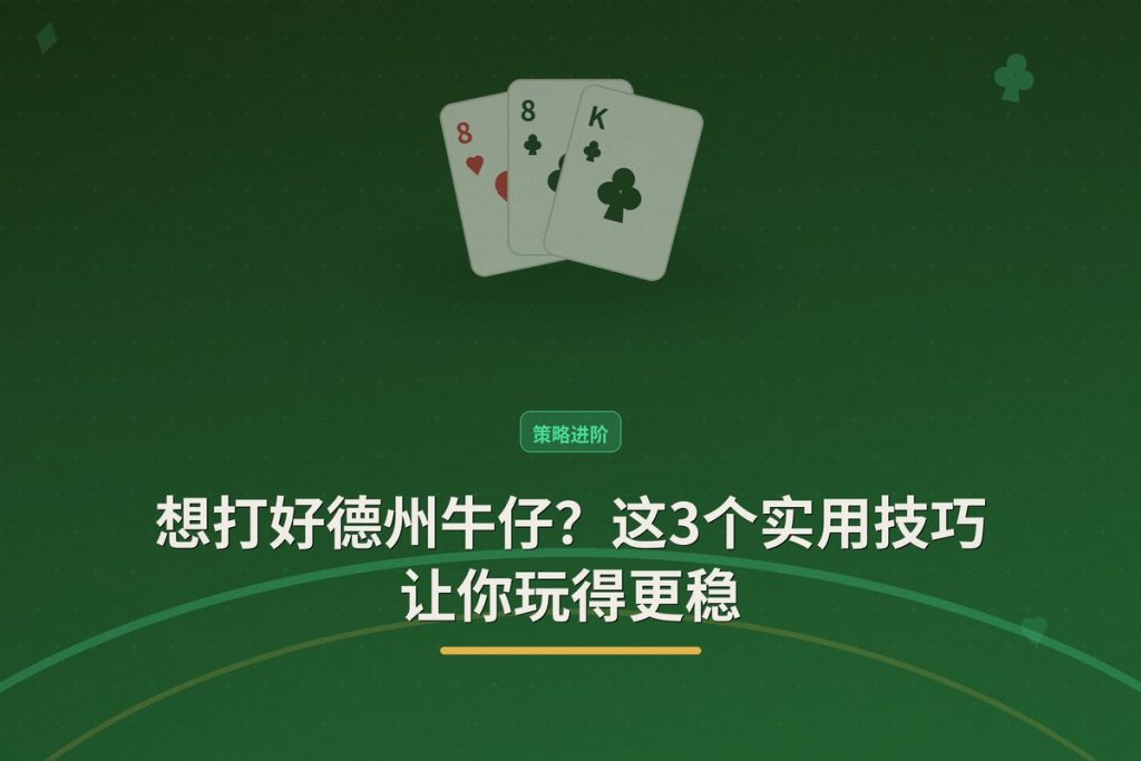 想打好德州牛仔？这3个实用技巧让你玩得更稳