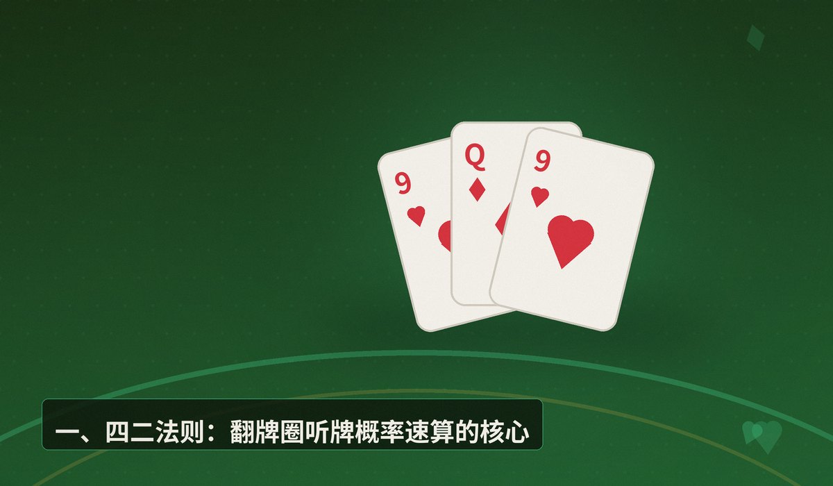 翻牌圈听牌概率速算 - 翻牌圈听牌概率速算：德州牛仔必备的三大实用技巧